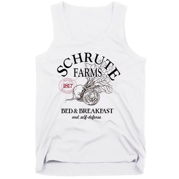 The Office Schrute Farms Large Label Tank Top