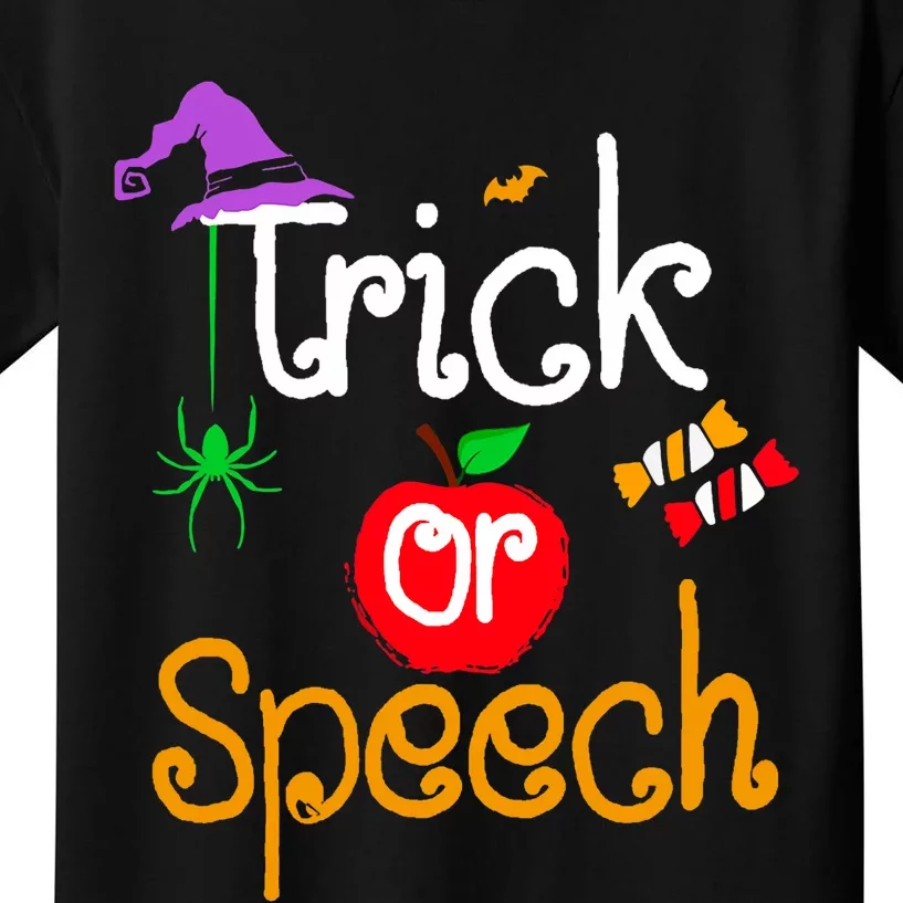 Tricks Or Speech Languages Teacher Halloween Costume Kids T-Shirt