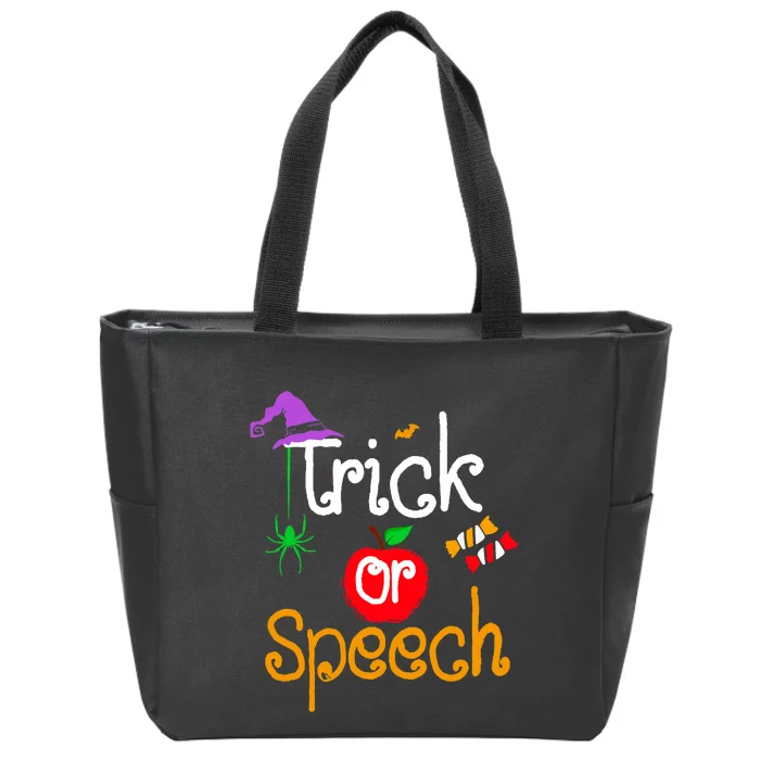 Tricks Or Speech Languages Teacher Halloween Costume Zip Tote Bag