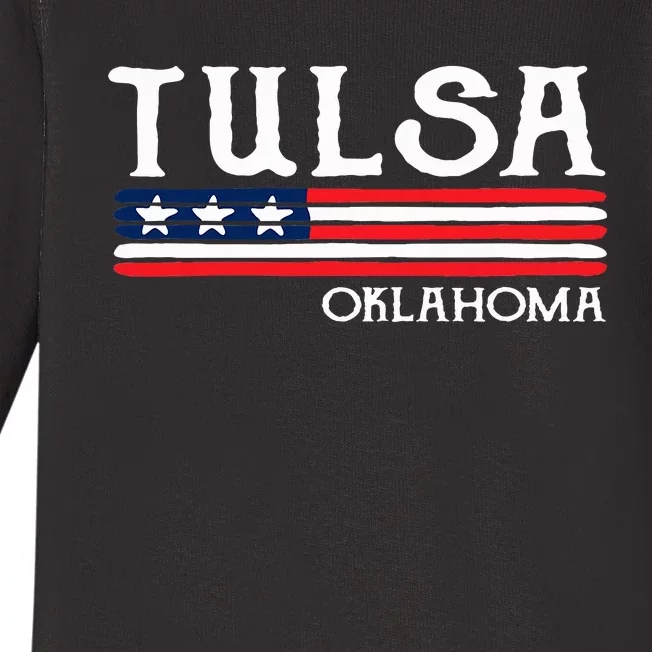 Tulsa Oklahoma Souvenir Gift Baby Long Sleeve Bodysuit