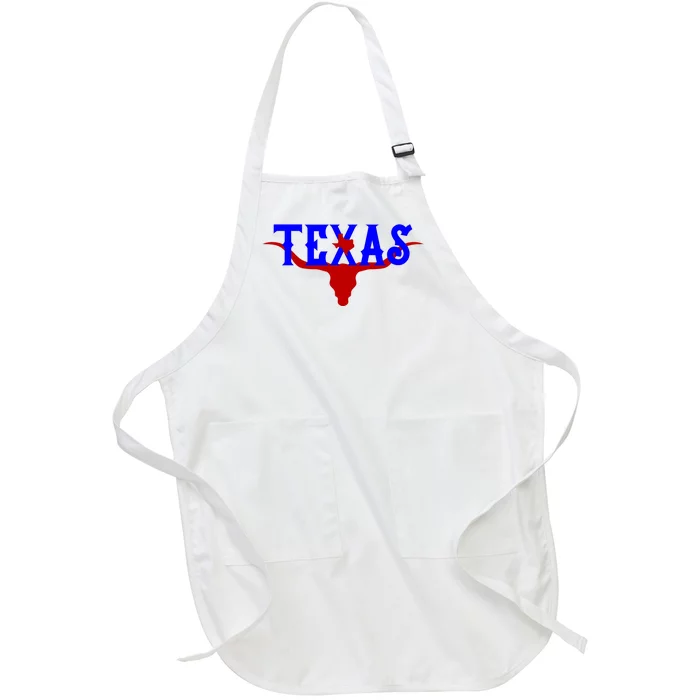 Texas Original State Longhorn Logo Full-Length Apron With Pocket