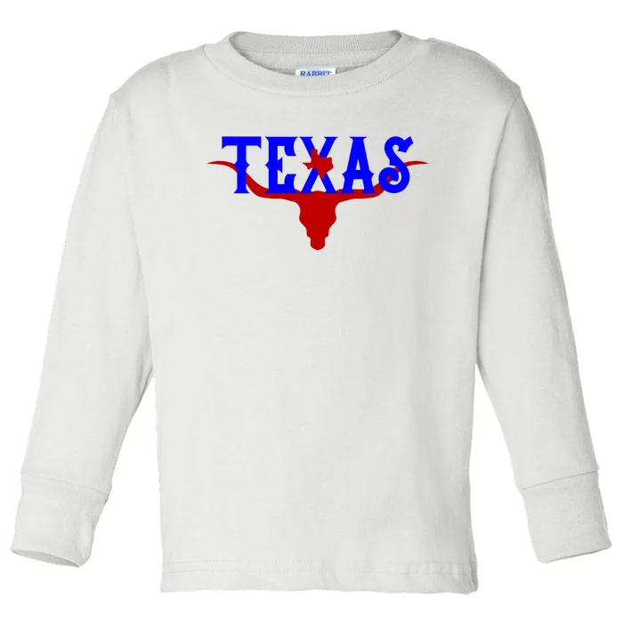 Texas Original State Longhorn Logo Toddler Long Sleeve Shirt