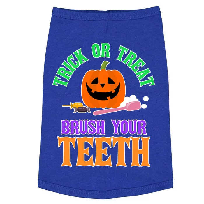 Trick Or Treat Brush Your Teeth Halloween Dentist Gift Doggie Tank