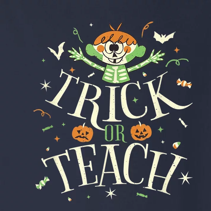 Trick Or Teach Funny Teacher Halloween Costume Toddler Long Sleeve Shirt