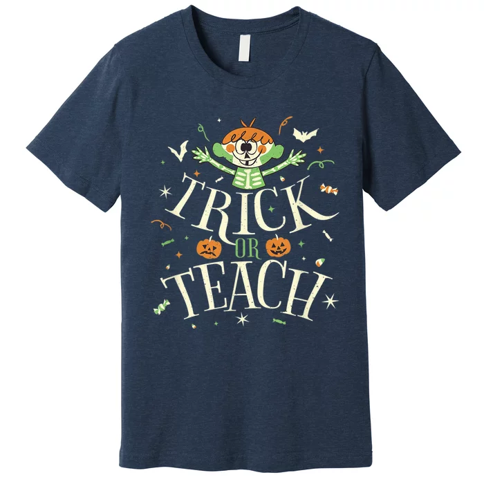 Trick Or Teach Funny Teacher Halloween Costume Premium T-Shirt