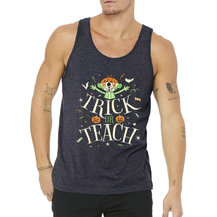 Trick Or Teach Funny Teacher Halloween Costume Tank Top