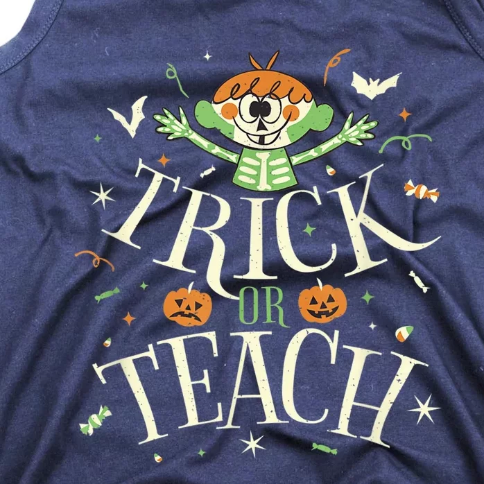 Trick Or Teach Funny Teacher Halloween Costume Tank Top