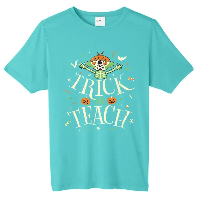 Trick Or Teach Funny Teacher Halloween Costume ChromaSoft Performance T-Shirt