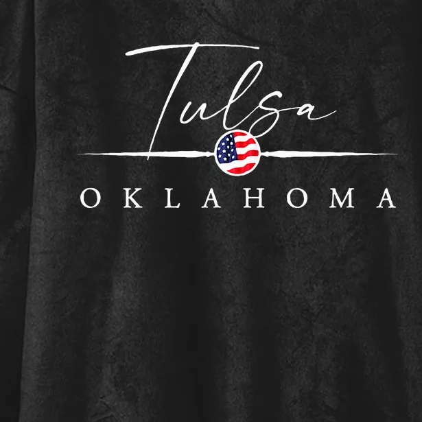 Tulsa Oklahoma Hooded Wearable Blanket