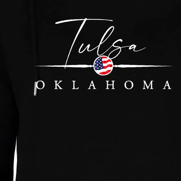 Tulsa Oklahoma Womens Funnel Neck Pullover Hood