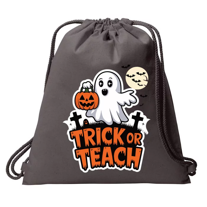 Trick Or Teach Halloween Teacher Costume Gift Drawstring Bag