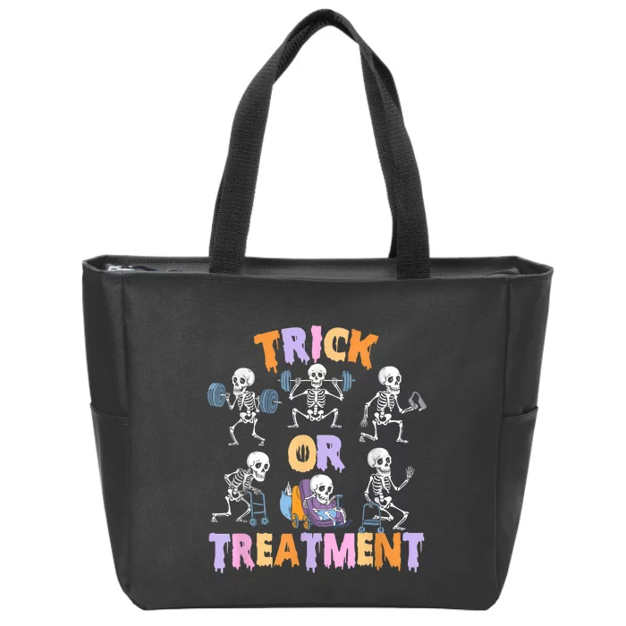 Trick Or Treatment Pt Physical Therapy Therapist Halloween Zip Tote Bag