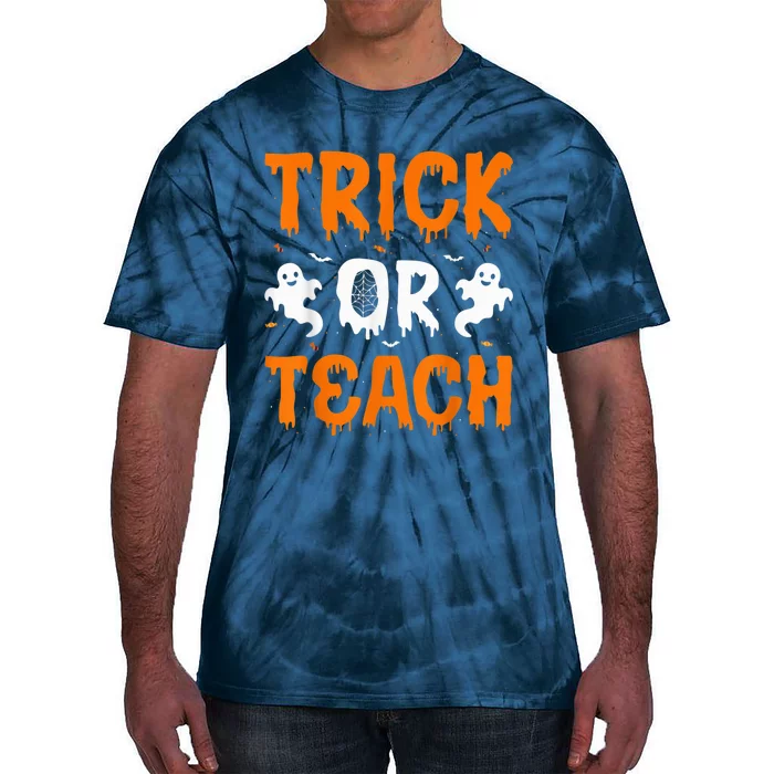 Trick or Teach Funny Halloween for Teachers Tie-Dye T-Shirt