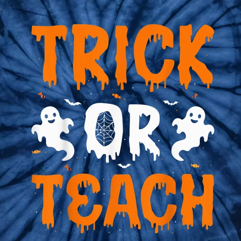 Trick or Teach Funny Halloween for Teachers Tie-Dye T-Shirt