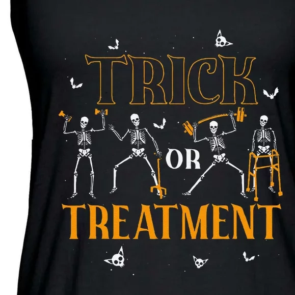 Trick Or Treatment Pt Physical Therapy Therapist Halloween Ladies Essential Flowy Tank