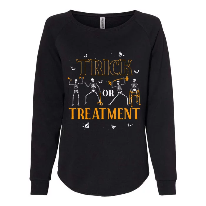 Trick Or Treatment Pt Physical Therapy Therapist Halloween Womens California Wash Sweatshirt