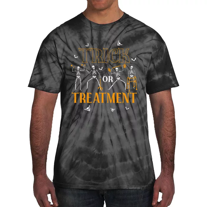 Trick Or Treatment Pt Physical Therapy Therapist Halloween Tie-Dye T-Shirt