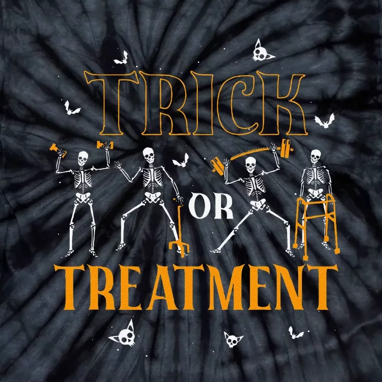 Trick Or Treatment Pt Physical Therapy Therapist Halloween Tie-Dye T-Shirt