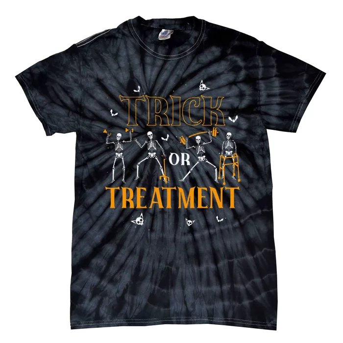 Trick Or Treatment Pt Physical Therapy Therapist Halloween Tie-Dye T-Shirt