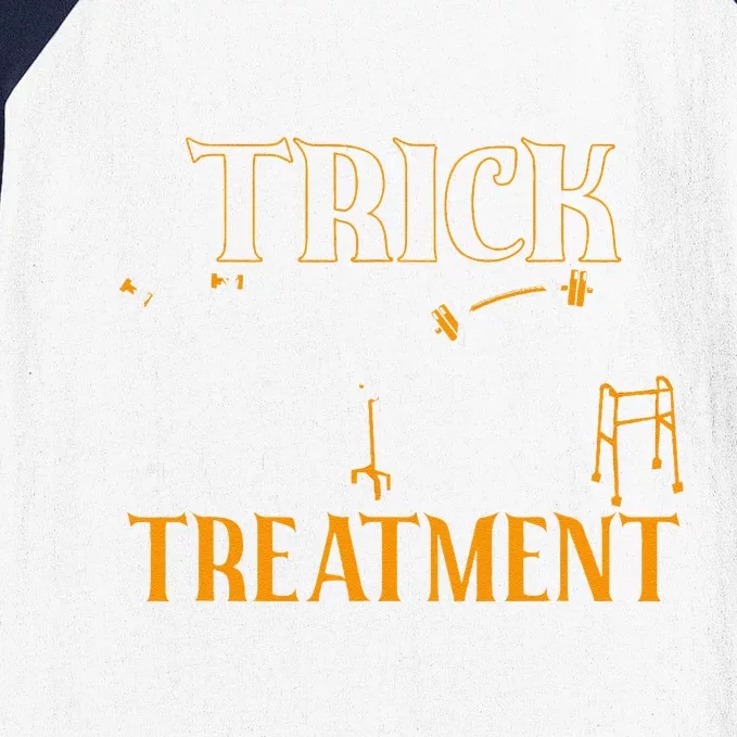 Trick Or Treatment Pt Physical Therapy Therapist Halloween Baseball Sleeve Shirt