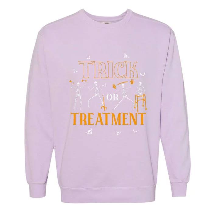 Trick Or Treatment Pt Physical Therapy Therapist Halloween Garment-Dyed Sweatshirt