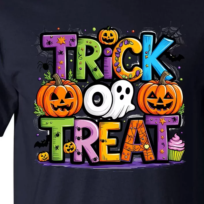 Trick Or Treat Halloween Cool Logo Tall T-Shirt