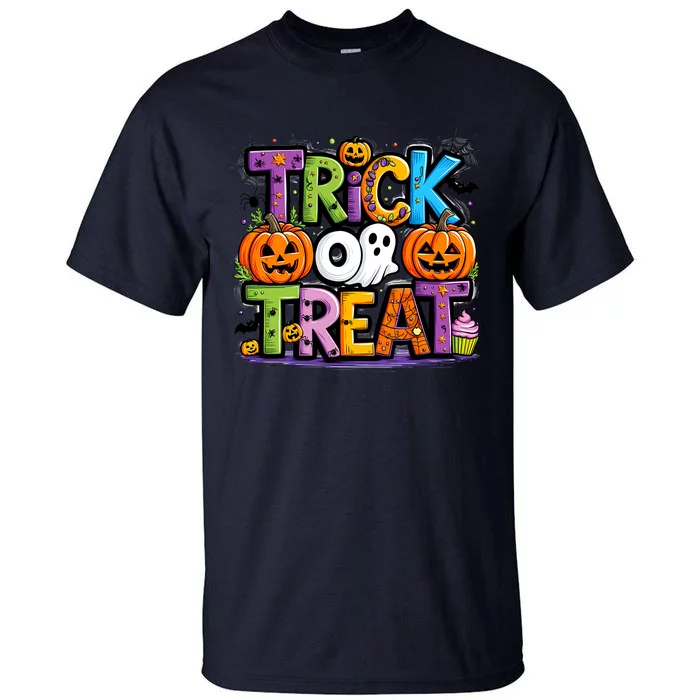 Trick Or Treat Halloween Cool Logo Tall T-Shirt