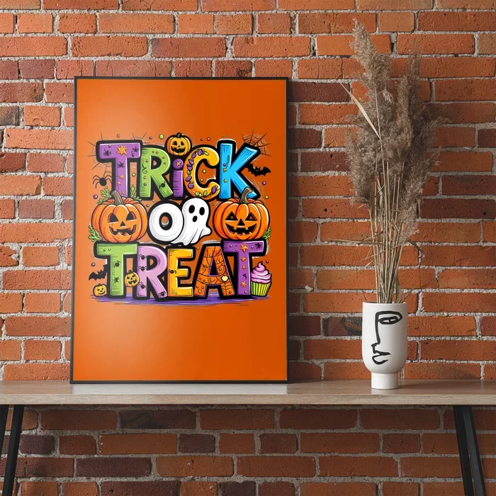 Trick Or Treat Halloween Cool Logo Poster