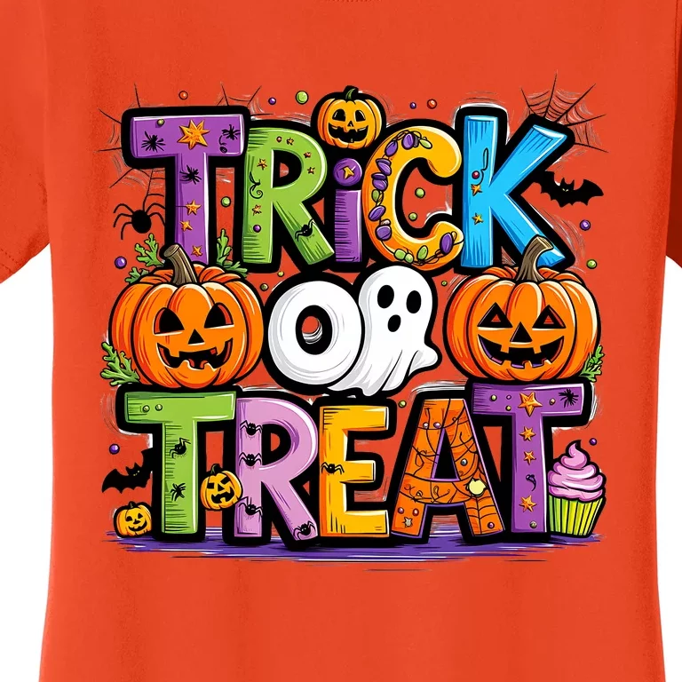 Trick Or Treat Halloween Cool Logo Women's T-Shirt