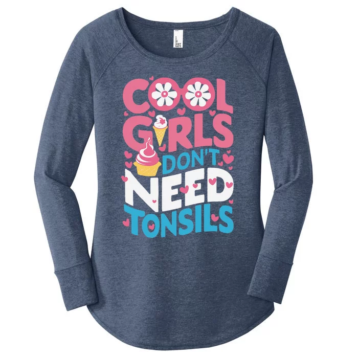 Tonsils Out Tonsillectomy Recovery Get Well Soon Women's Perfect Tri Tunic Long Sleeve Shirt