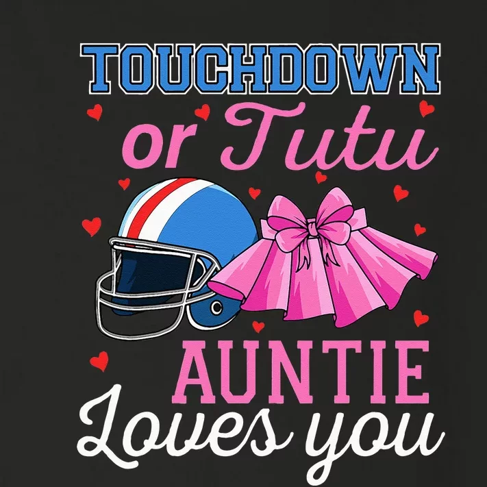 Touchdown Or Tutu Auntie Loves You Football Baby Shower Toddler Long Sleeve Shirt