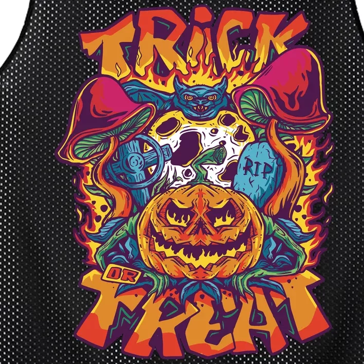 Trick Or Treat Unique Mesh Reversible Basketball Jersey Tank