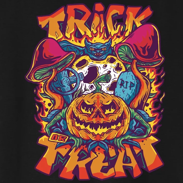 Trick Or Treat Unique Women's Crop Top Tee