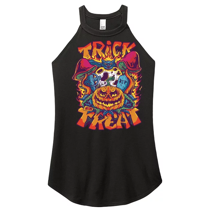 Trick Or Treat Unique Women’s Perfect Tri Rocker Tank