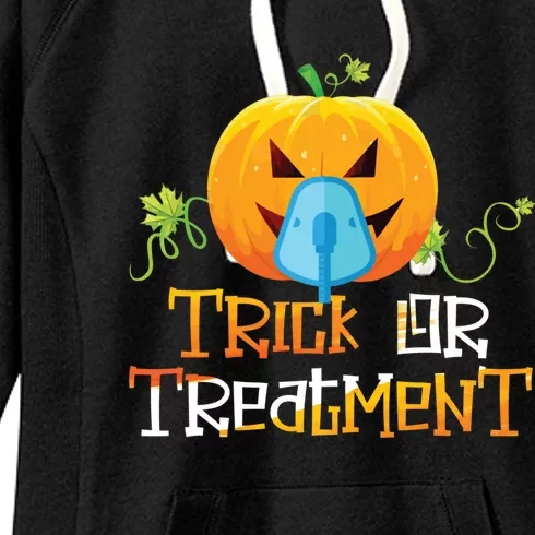 Trick Or Treatment Respiratory Therapist Halloween 2020 Women's Fleece Hoodie