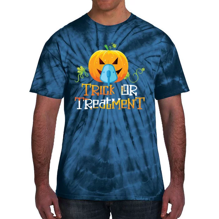 Trick Or Treatment Respiratory Therapist Halloween 2020 Tie-Dye T-Shirt