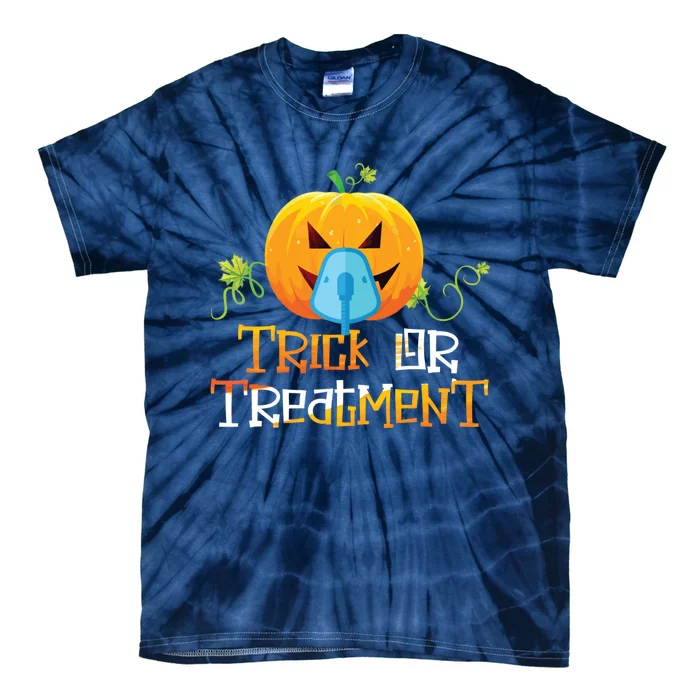 Trick Or Treatment Respiratory Therapist Halloween 2020 Tie-Dye T-Shirt