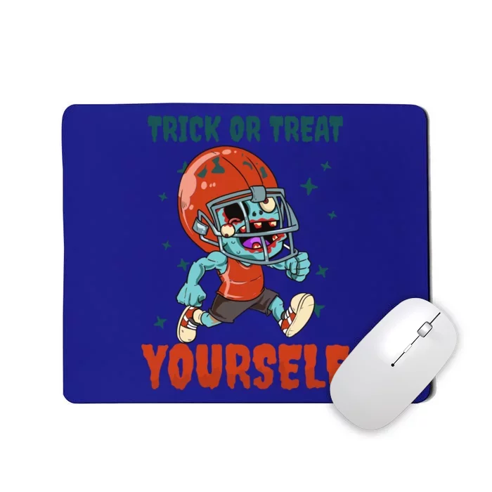 Trick Or Treat Yours Design Halloween Football Gift Mousepad