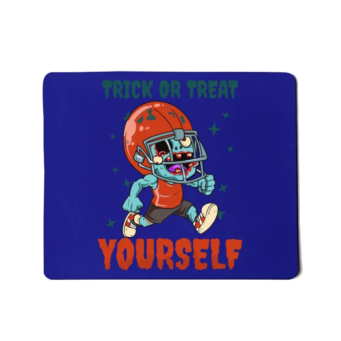 Trick Or Treat Yours Design Halloween Football Gift Mousepad