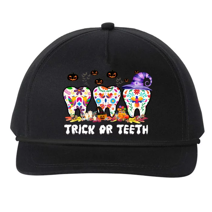 Trick Or Teeth Halloween Costume Dentist Dental Halloween Meaningful Gift Snapback Five-Panel Rope Hat