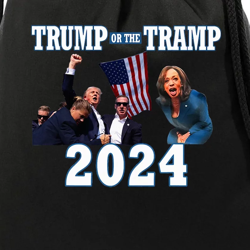 Trump Or The Tramp 2024 Vote For Trump Trump Vance 2024 Drawstring Bag