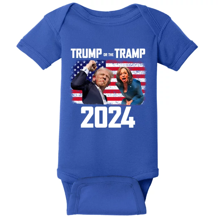 Trump Or The Tramp 2024 Vote For Trump Trump Vance 2024 Baby Bodysuit