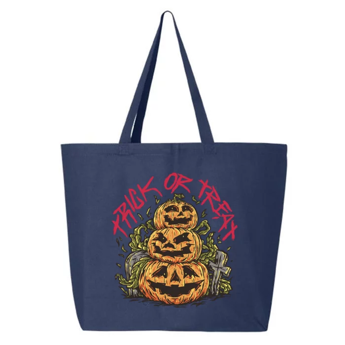 Trick Or Treat Three Pumpkin Design 25L Jumbo Tote