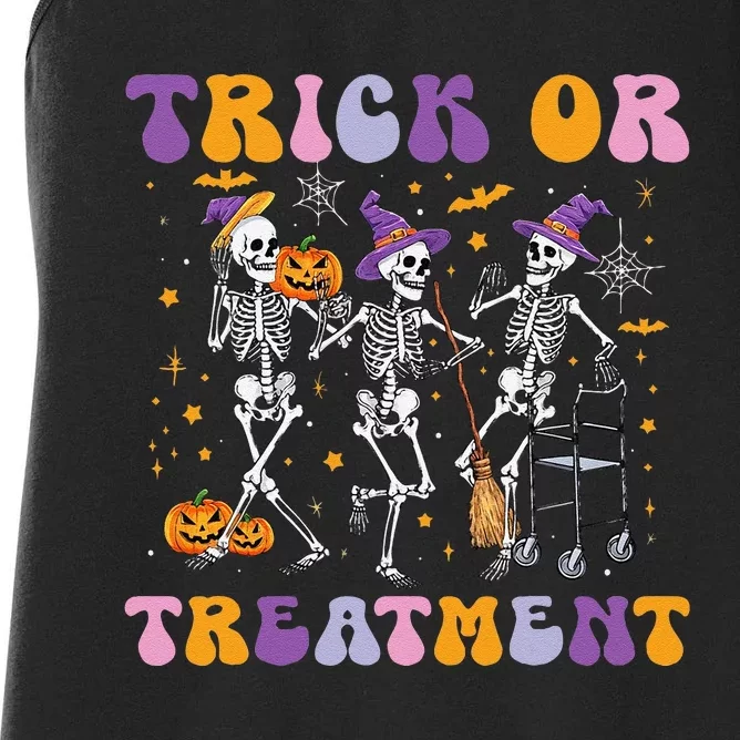 Trick Or Treatment Pt Physical Therapy Therapist Halloween Women's Racerback Tank