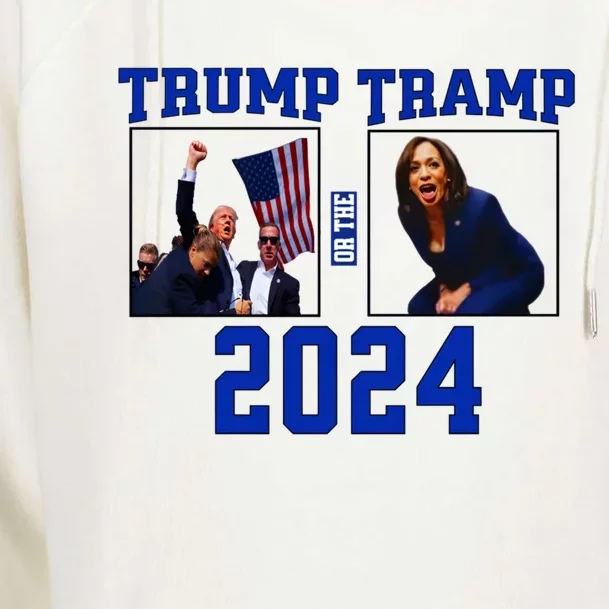 Trump Or The Tramp 2024 Vote For Trump Trump Vance 2024 Womens Funnel Neck Pullover Hood