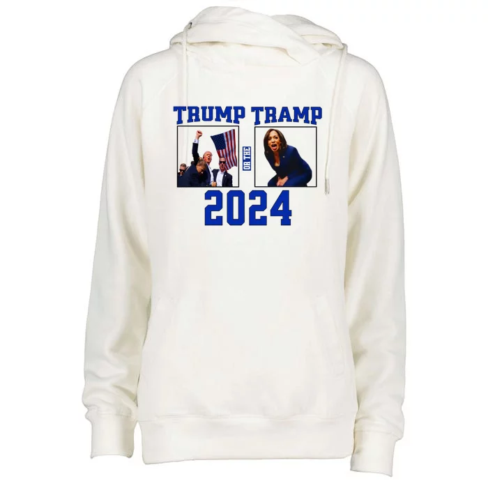 Trump Or The Tramp 2024 Vote For Trump Trump Vance 2024 Womens Funnel Neck Pullover Hood