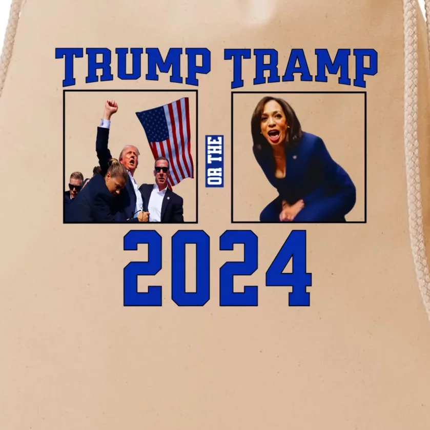 Trump Or The Tramp 2024 Vote For Trump Trump Vance 2024 Drawstring Bag