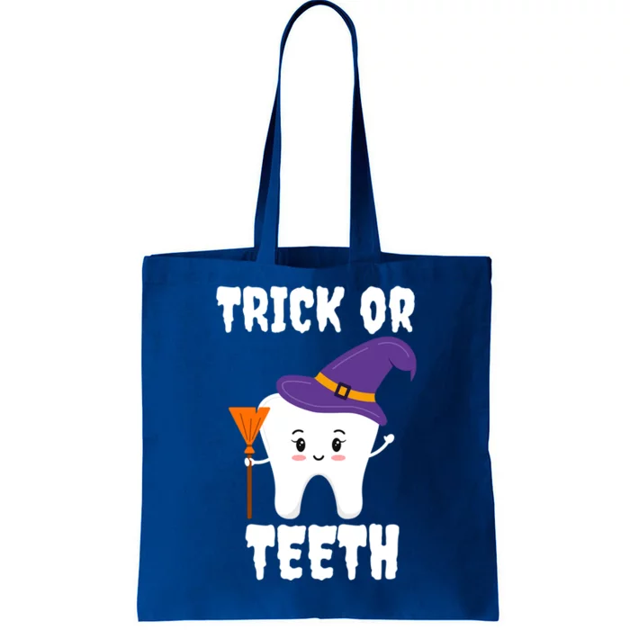 Trick Or Teeth Tooth Witch Dentist Hygienist Funny Dental Cool Gift Tote Bag