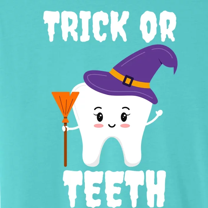 Trick Or Teeth Tooth Witch Dentist Hygienist Funny Dental Cool Gift ChromaSoft Performance T-Shirt