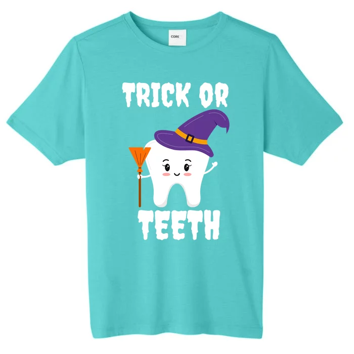 Trick Or Teeth Tooth Witch Dentist Hygienist Funny Dental Cool Gift ChromaSoft Performance T-Shirt